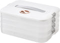 4-Layer Food Storage Containers with Lids Dumpling Storage Box