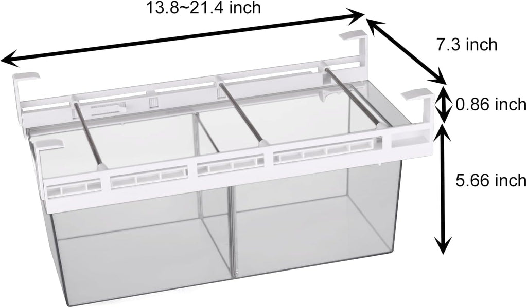 Yatmung 2 Pack Extra-Large Deli Drawer Organizer for Refrigerator Pull Out
