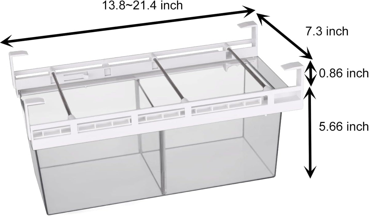 Yatmung 2 Pack Extra-Large Deli Drawer Organizer for Refrigerator Pull Out