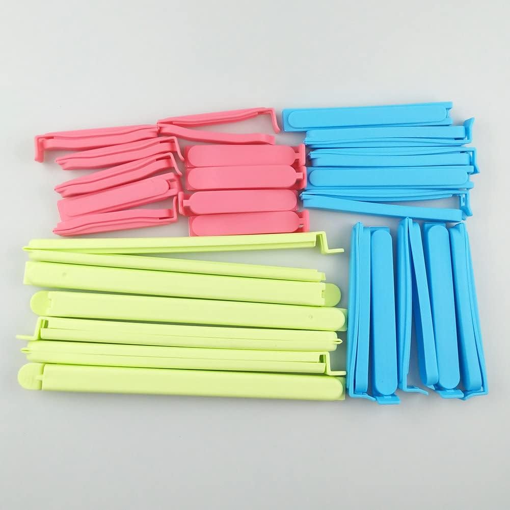 26Pcs Plastic Sealing Clips for Food and Snack Bags by YINGFENG, 3-4.5 -7.8inch, Fresh-Keeping Clamp Sealer, Assorted Sizes and Colors