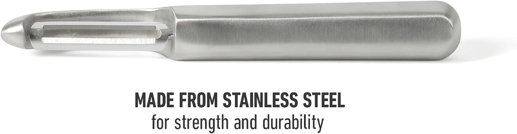 Calphalon Stainless Steel Vegetable Peeler with Swivel Blade, Ergonomic Non-Slip Grip Handle for Fruits & Vegetables, Kitchen Peeler for Smooth Peeling & Meal Prep