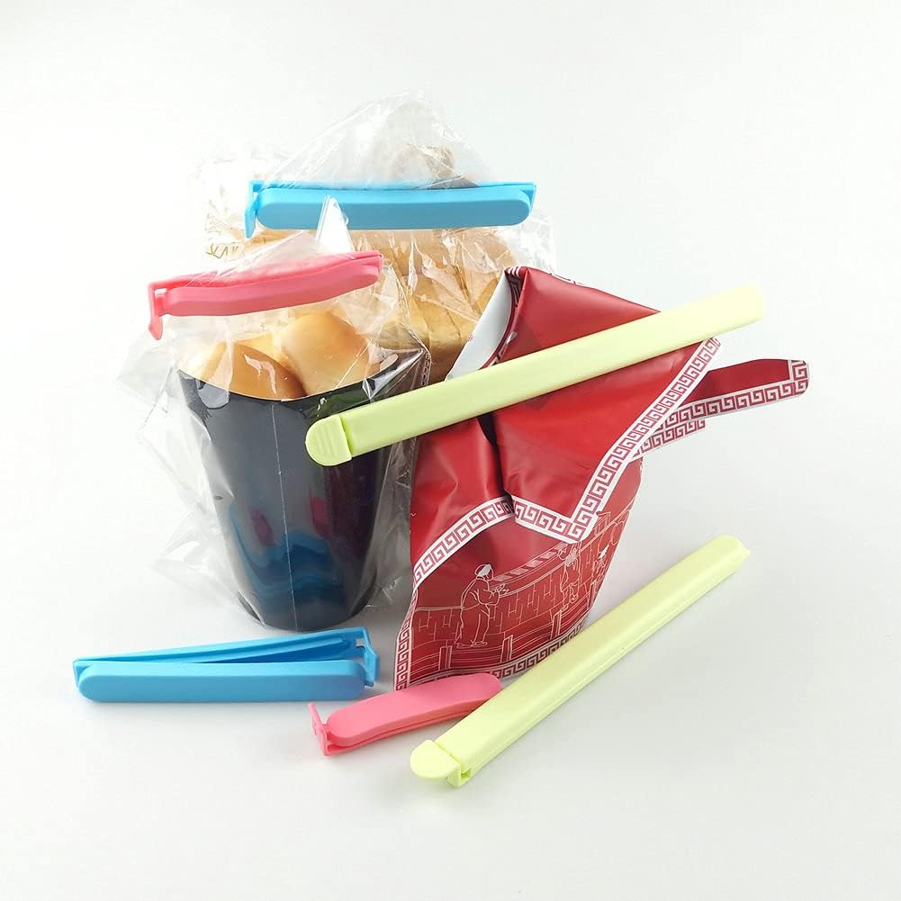 26Pcs Plastic Sealing Clips for Food and Snack Bags by YINGFENG, 3-4.5 -7.8inch, Fresh-Keeping Clamp Sealer, Assorted Sizes and Colors