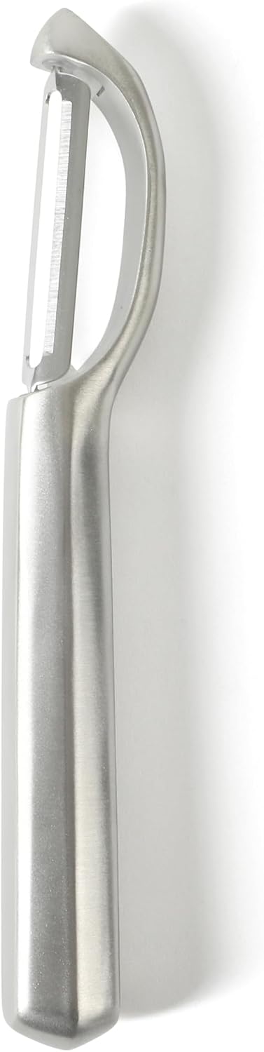 Calphalon Stainless Steel Vegetable Peeler with Swivel Blade, Ergonomic Non-Slip Grip Handle for Fruits & Vegetables, Kitchen Peeler for Smooth Peeling & Meal Prep