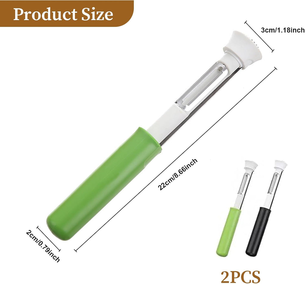 Retractable Apple Core Remover and Peeler Stainless Steel