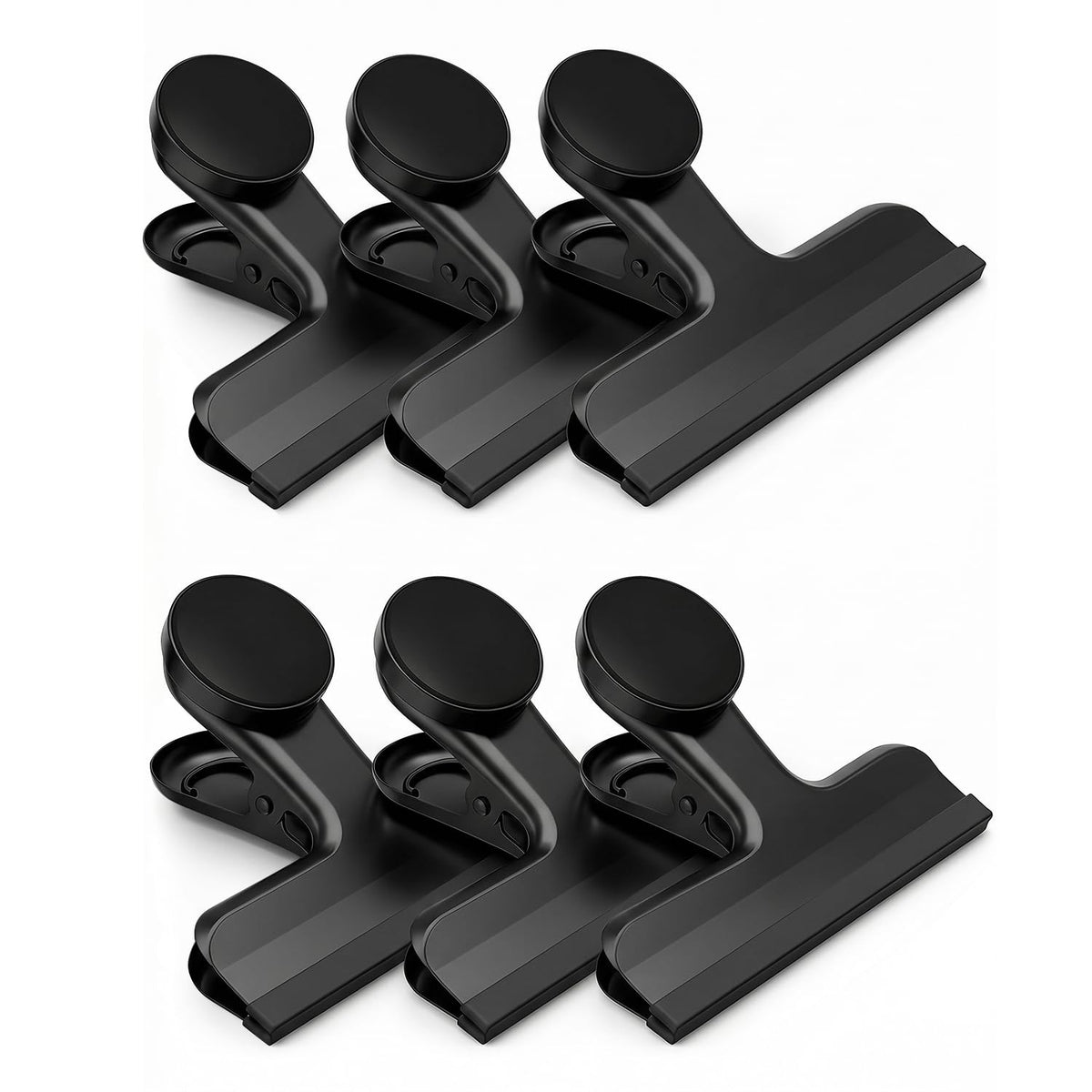 HOUSE AGAIN Magnetic Chip Clips, Stainless Steel Chip Bag Clips with Strong Magnet and Silicone Cover, Heavy Duty Food Bag Clips for Kitchen Storage, 8 Pack Color Coded, 3 Inch