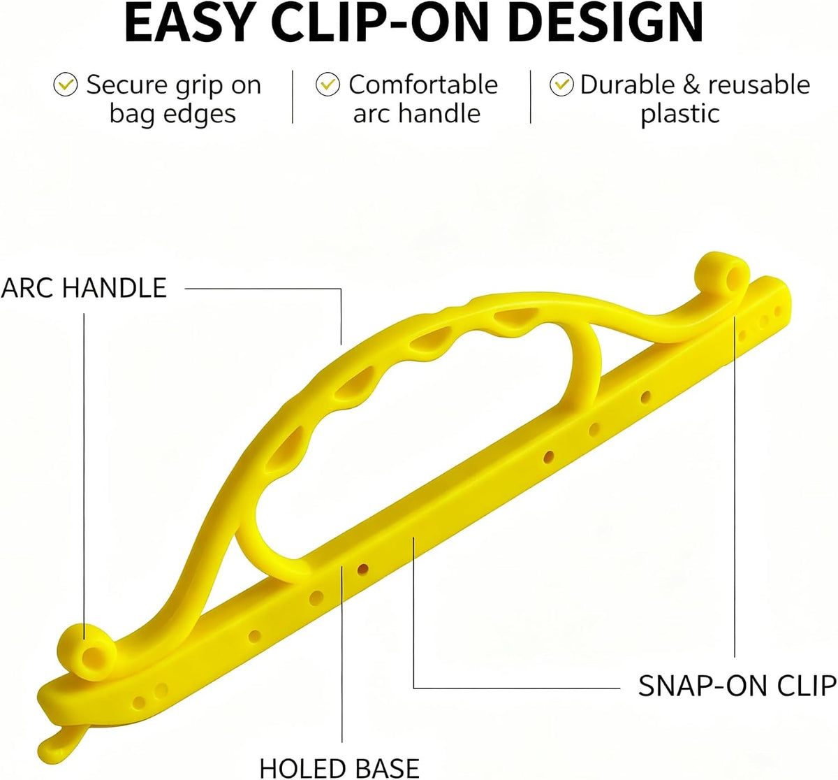 Bag Sealing Clips 9 Pack, Multi-Size Sealing Sticks with Carry Handle for Bread Bags, Chip Bags, Coffee & Pet Food – Wall-Mountable, Airtight Moisture Proof Reusable Kitchen Clips (9pcs)