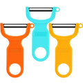 Original Vegetable Fruit Peeler Carbon Steel Blade 3 Pack Red/Green/Yellow…