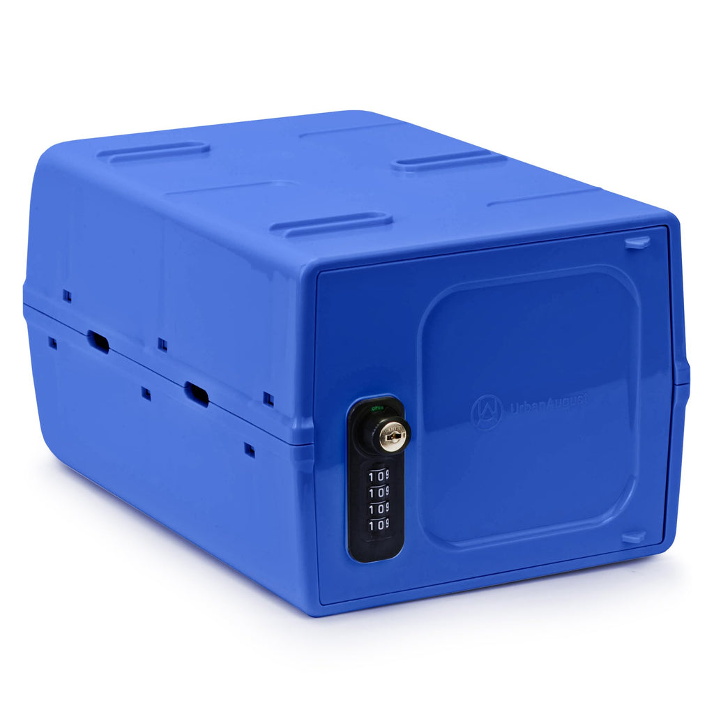Urban August Combination Lock Box For Food & Medicine - Dual Combination & Keyed, Made of Industrial-Grade Plastic, One Size (Clear)