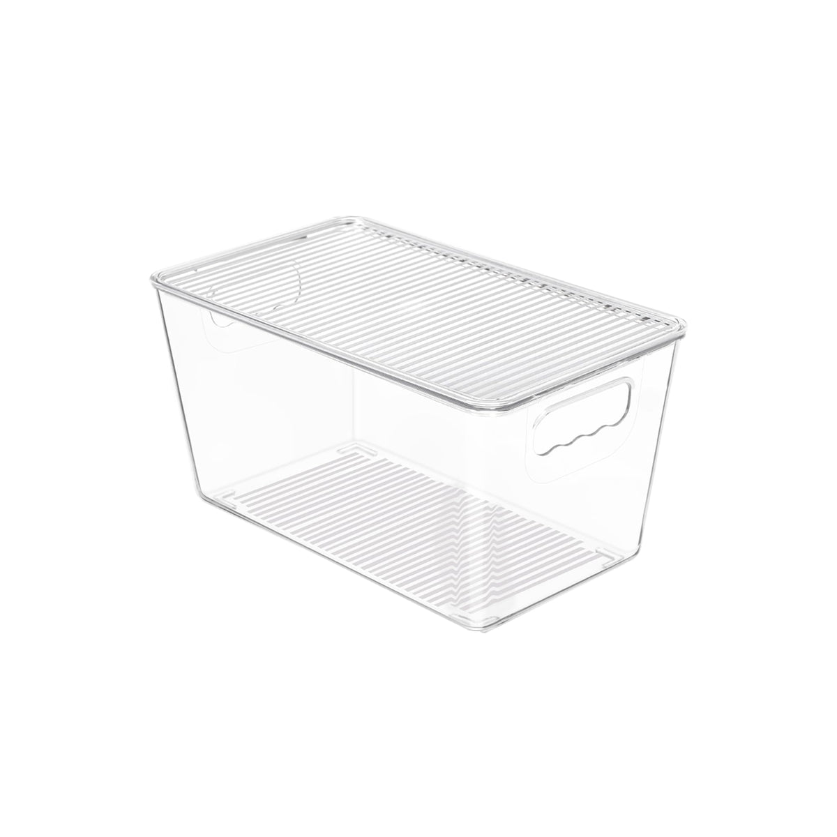 Vtopmart 6 Pack Clear Stackable Storage Bins with Lids and Handles, Medium