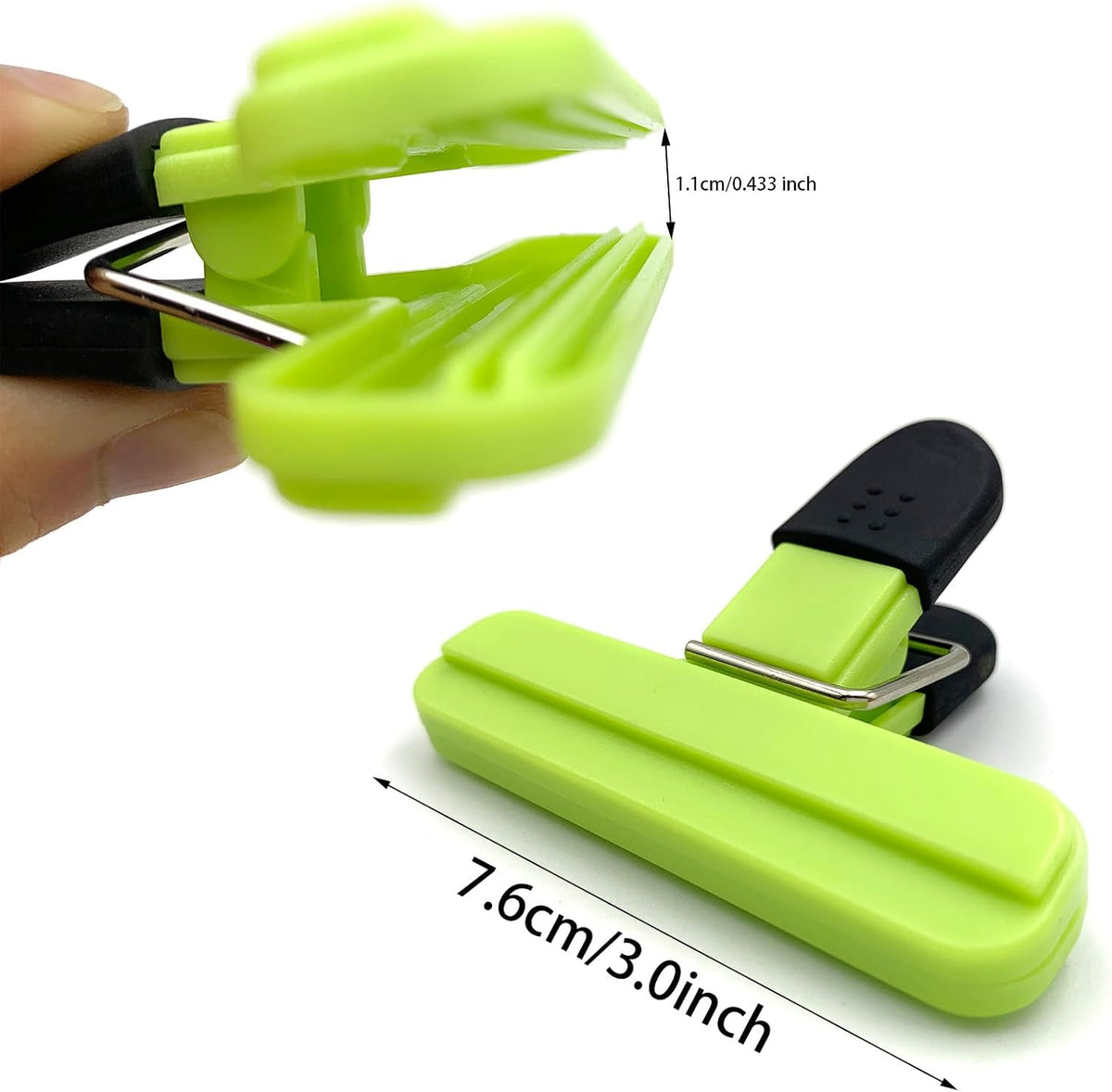 6-Pack Heavy Duty Chip Bag Clips – Strong Seal Plastic Food Clips for Kitchen Storage, Assorted Colors (3 Colors, 6 PCS)
