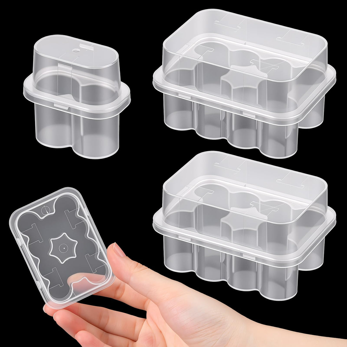 ElevateTech Peptide Case for Fridge, 3 Pcs 3 mL Vial Holder Storage Case for Refrigerator 2-Slot Insulin & Peptide Holder Semi-Transparent Vial Storage Box Organizer for Diabetic Care