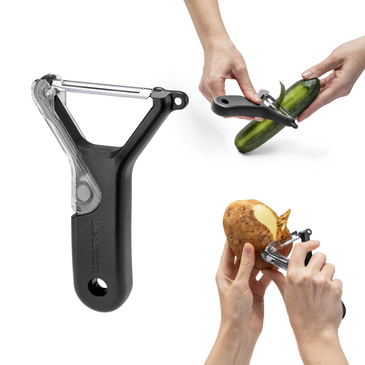 Dreamfarm Sharple Self-Sharpening Vegetable Peeler - Kermit Green