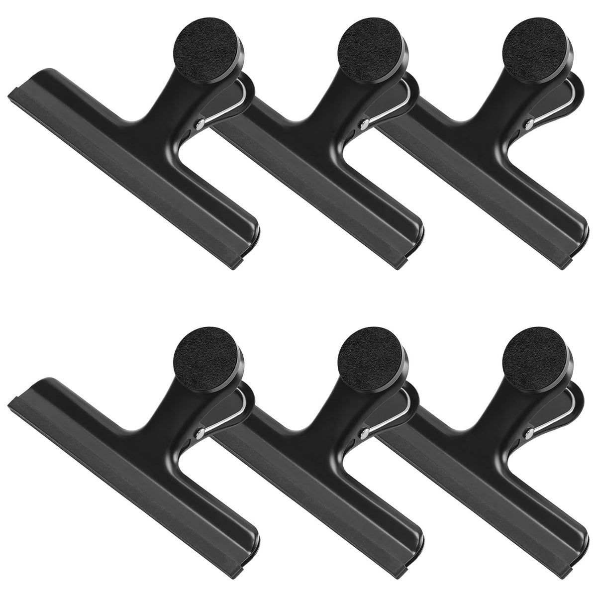 HOUSE AGAIN Magnetic Chip Clips, Stainless Steel Chip Bag Clips with Strong Magnet and Silicone Cover, Heavy Duty Food Bag Clips for Kitchen Storage, 8 Pack Color Coded, 3 Inch