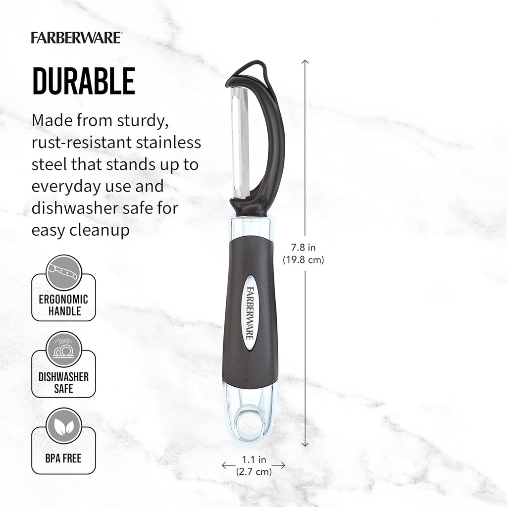 Farberware Euro Vegetable Peeler with Swivel Blade Black
