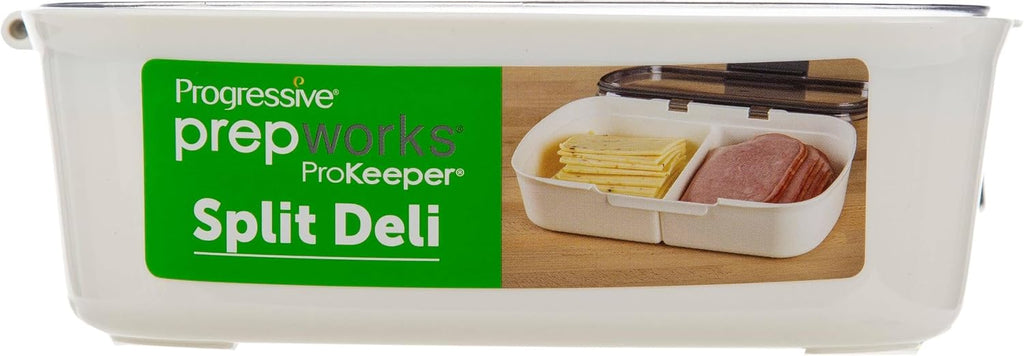 ProKeeper Split Deli Food Storage Container, Air-Tight Seal, 11.75 Inches