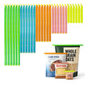 30Pcs Plastic Bag Sealer Slide Sticks, Reusable Bag Sealing Clips for Food, Cute Potato Chip Clips Crimper Bulk, Magic Snack Storage Bag Closers Holder for Kitchen Pantry Accessories (5 Lengths