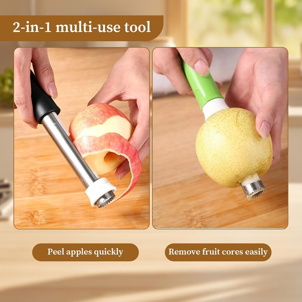 Retractable Apple Core Remover and Peeler Stainless Steel