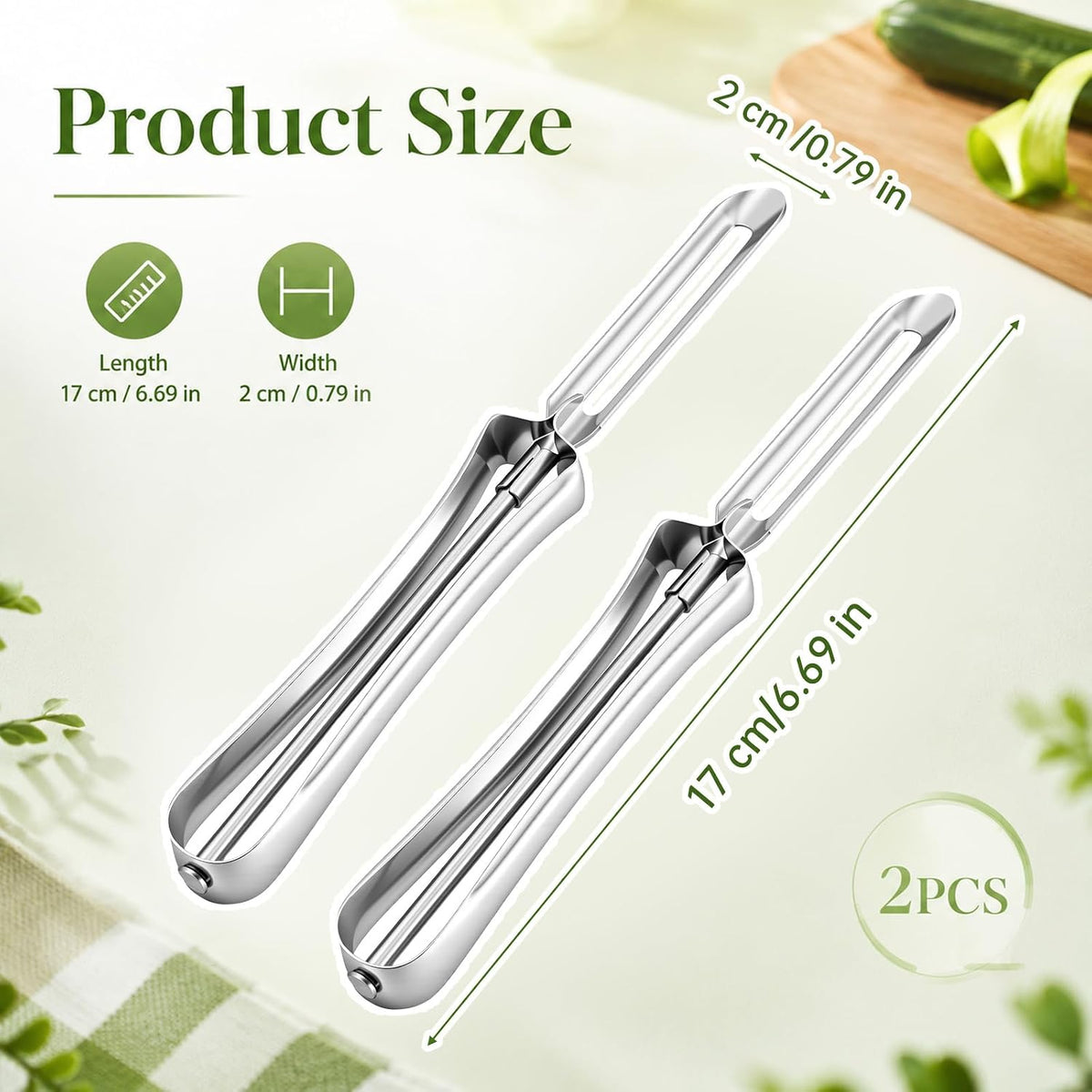 ElevateTech 2PCS Stainless Steel Peeler Vegetable Peelers for Kitchen