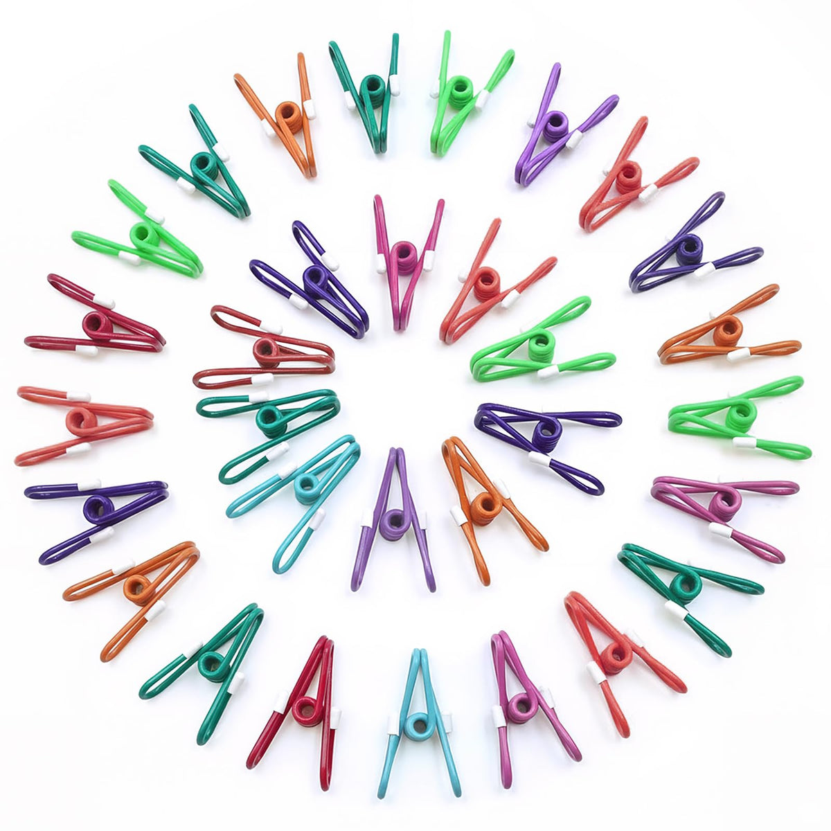 Chip Clips, 10 Pack Colorful Metal Chip Bag Clips with Rubber Caps PVC-Coated Strong Spring Steel Clip for Food Package, Chips Bag, Snack, Clothes pins, Paper, 5 Random Colors 2.2 Inch