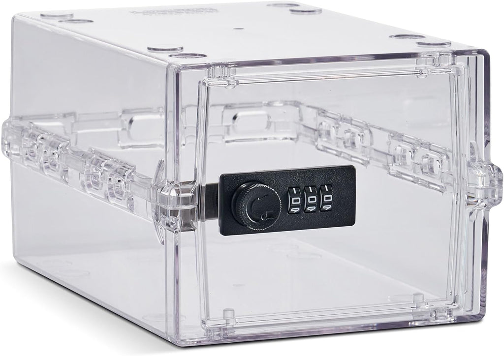 Lockabox Mini™ 3L Phone Lock Box and Fridge Lock Box with Code (Crystal)