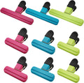 9-Pack Airtight Chip Bag Clips, 3 Large & 6 Small, Assorted Colors