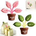 2Pcs Cute Chip Clips, Green Plant Shape Magnetic Chip Clips, Heavy Duty Magnetic Chip Clips for Food Storage, Sealing Clips for Snack Bags, Coffee Bags, Fridge Decor