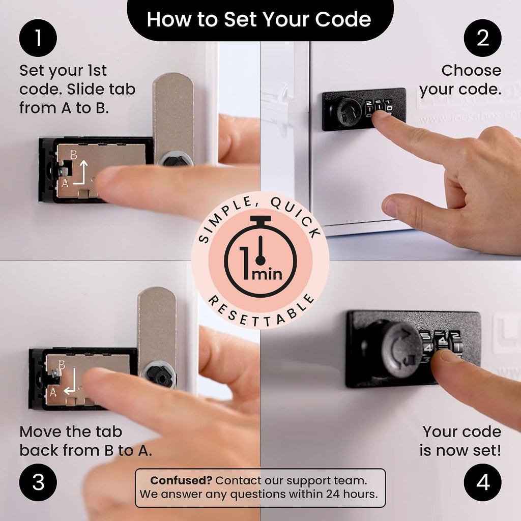 Lockabox Mini™ 3L Phone Lock Box and Fridge Lock Box with Code (Crystal)
