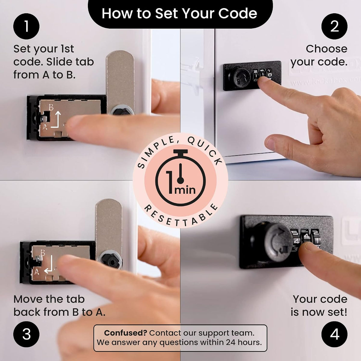 Lockabox Mini™ 3L Phone Lock Box and Fridge Lock Box with Code (Crystal)