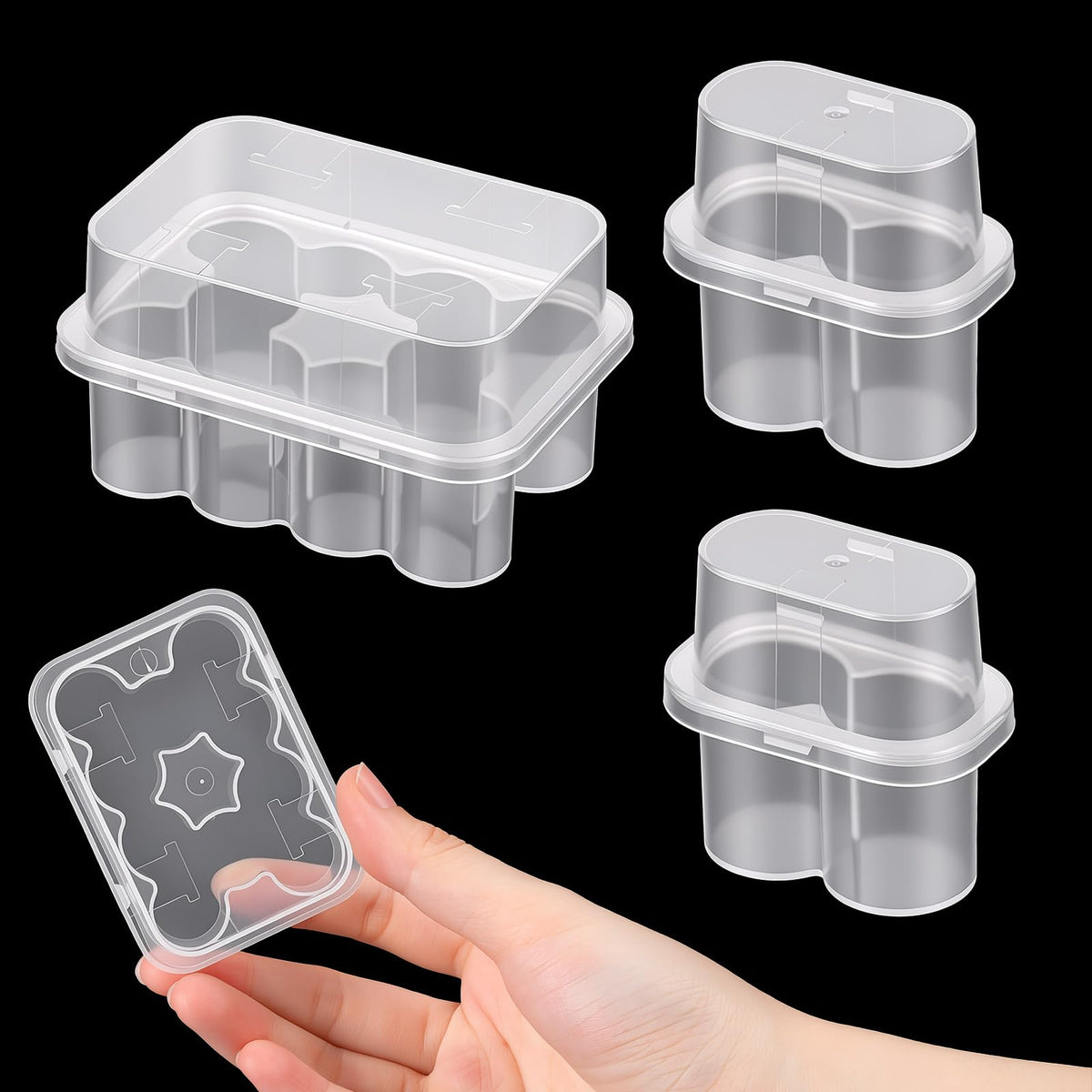 ElevateTech Peptide Case for Fridge, 3 Pcs 3 mL Vial Holder Storage Case for Refrigerator 2-Slot Insulin & Peptide Holder Semi-Transparent Vial Storage Box Organizer for Diabetic Care