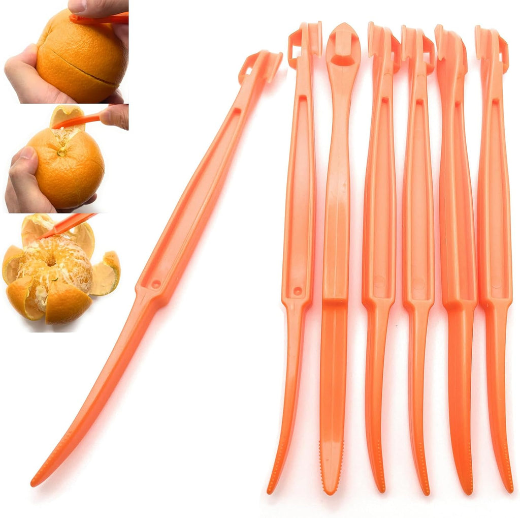 7 Orange Peeler Tools Plastic Citrus Fruit Peel Remover lemon Opener Cutter