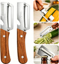 3-in-1 Vegetable Peeler with Bottle Opener, Wooden Handle