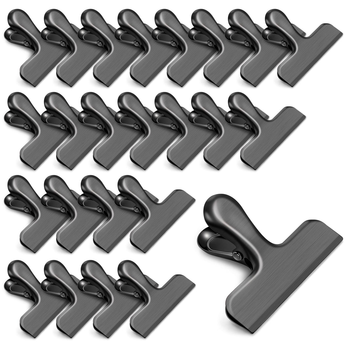 12 Pack Chip Clips, Stainless Steel Chip Bag Clips & Food Clip, Heavy Duty Bag Clip for Food Storage, Perfect for Kitchen Office Usage (Gold)