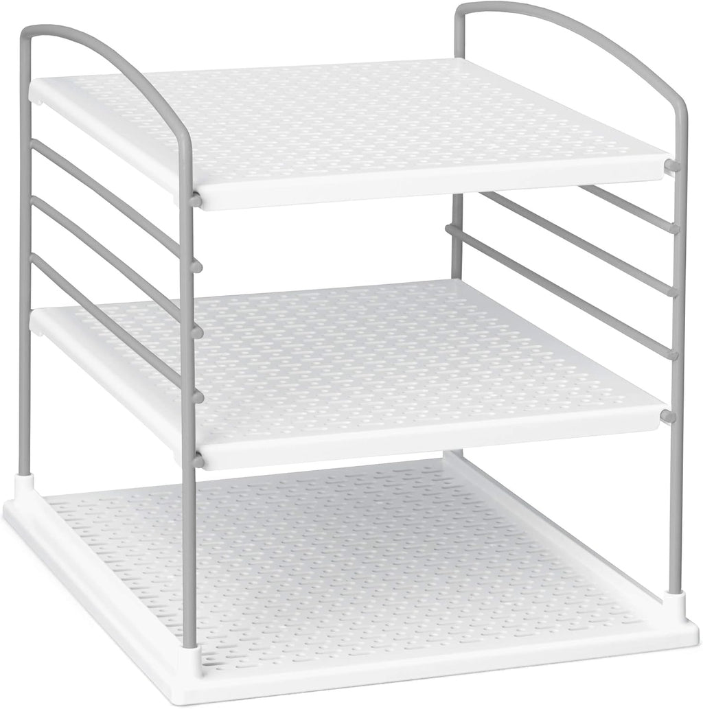 YouCopia UpSpace Adjustable Box Organizer for Foil Wrap and Kitchen Cabinet Storage, Original, White