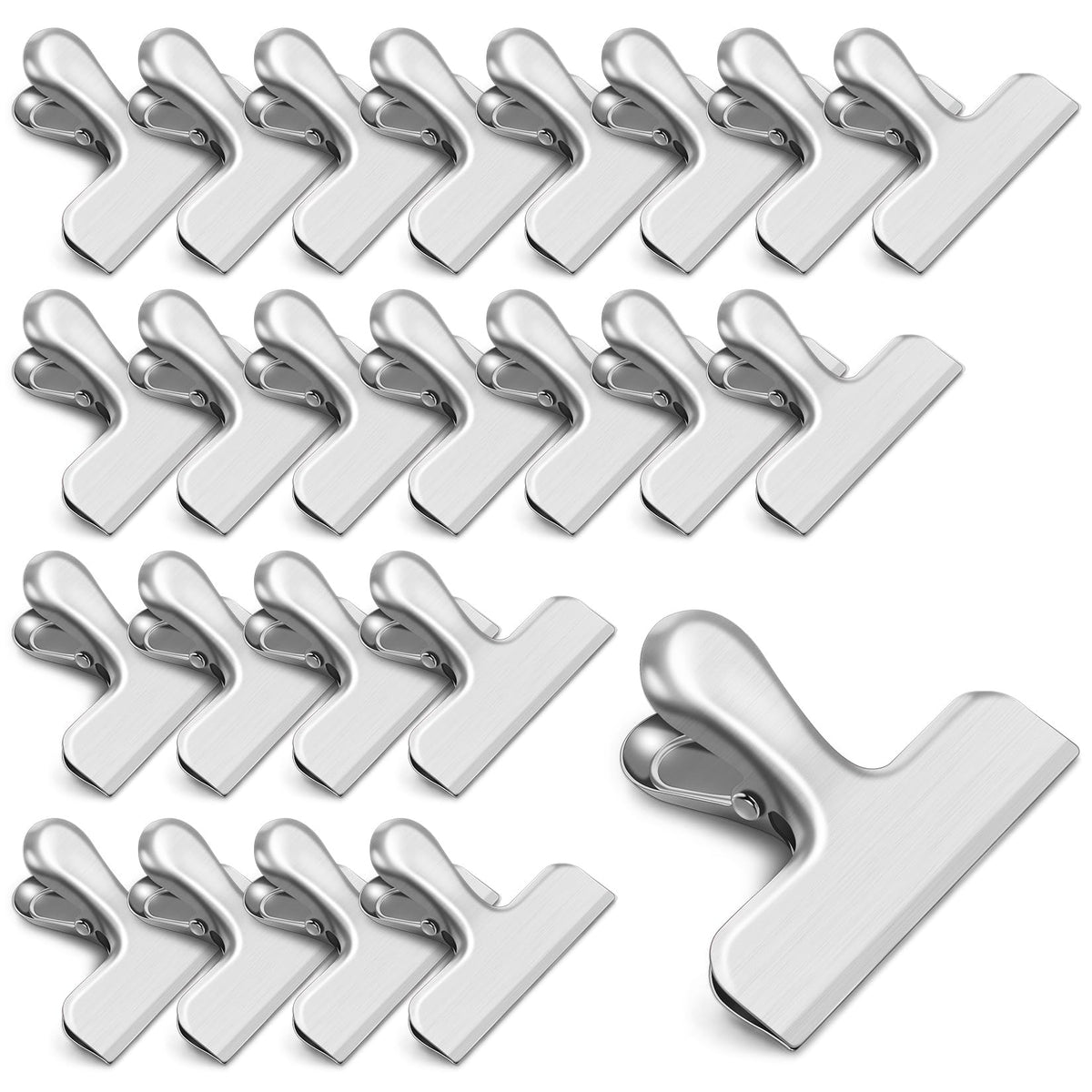 12 Pack Chip Clips, Stainless Steel Chip Bag Clips & Food Clip, Heavy Duty Bag Clip for Food Storage, Perfect for Kitchen Office Usage (Gold)
