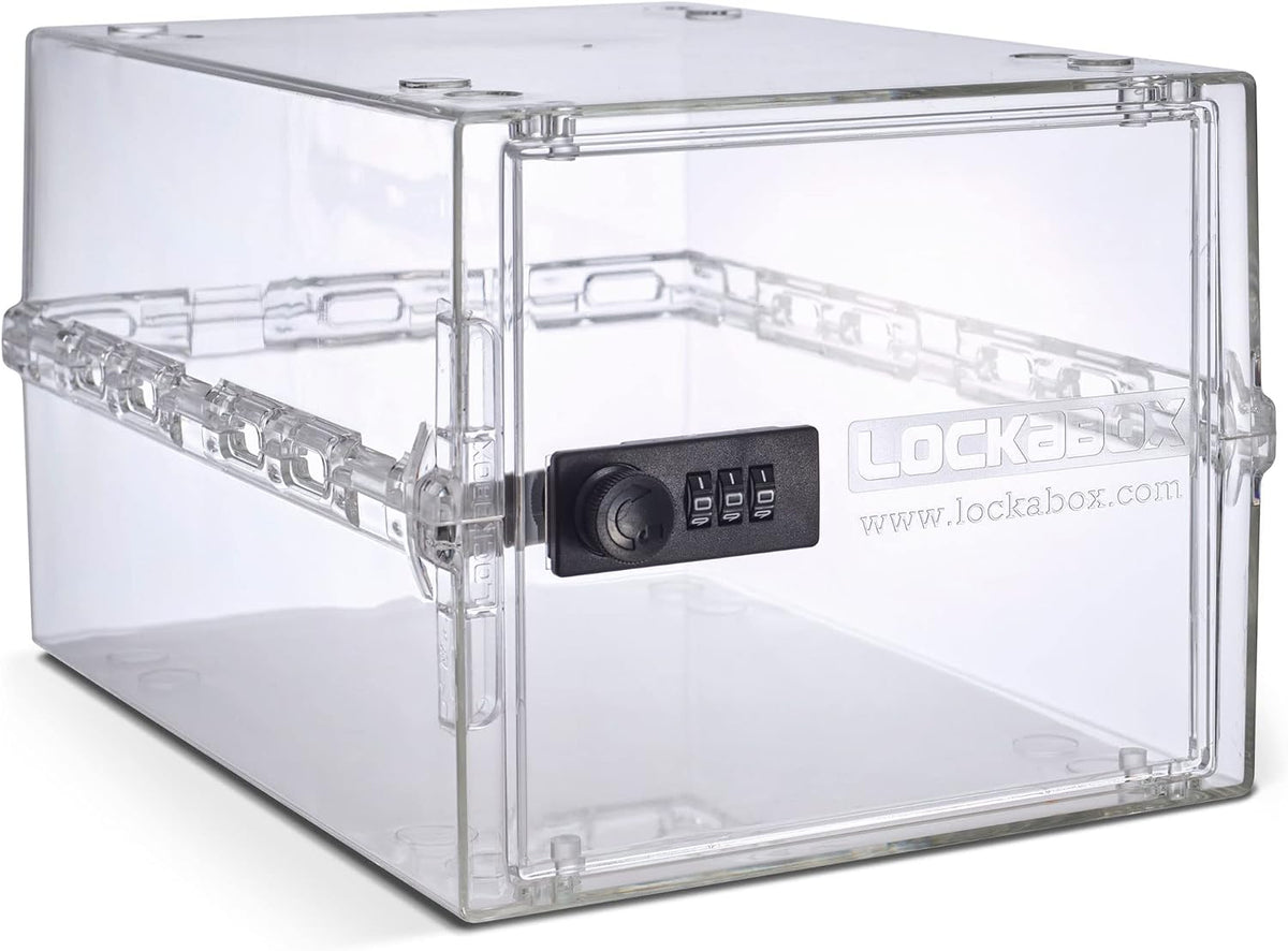 Lockabox One™ 10L Lockable Storage Box and Lock Box with Code (Crystal)