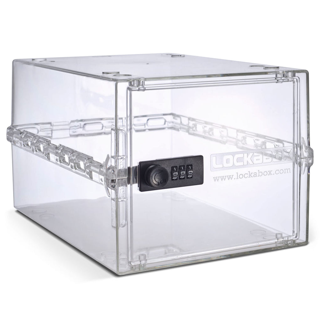 Lockabox One™ 10L Lockable Storage Box and Lock Box with Code (Crystal)