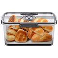 ANYPROLUS Bread Box for Homemade Bread Boxes for Kitchen Counter Airtight, Time Recording Bread Storage Container with Lid, Bread Containers Storage Airtight Loaf Bread Keeper, Grey