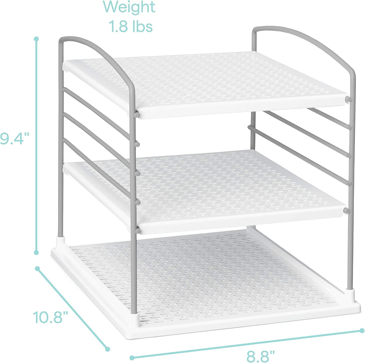 YouCopia UpSpace Adjustable Box Organizer for Foil Wrap and Kitchen Cabinet Storage, Original, White