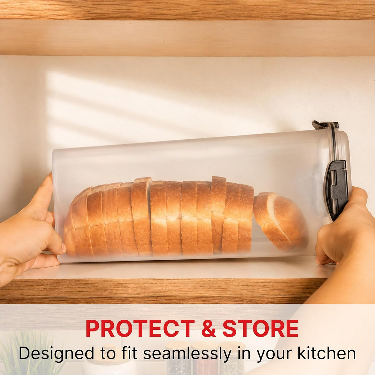 Tafura Bread Container, 5.8 L, Airtight BPA-Free Bread Storage Box