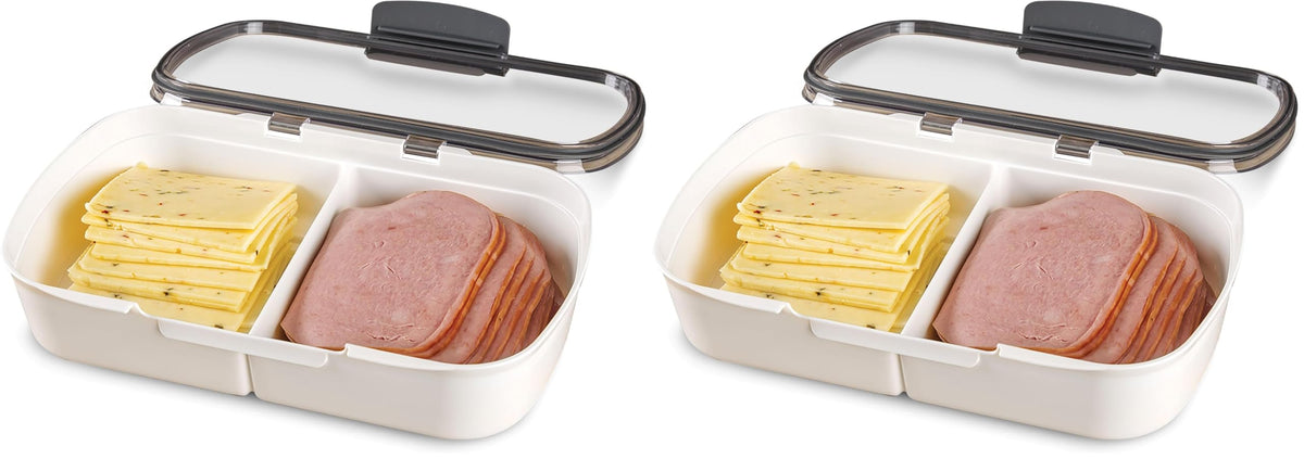 ProKeeper Split Deli Food Storage Container, Air-Tight Seal, 11.75 Inches