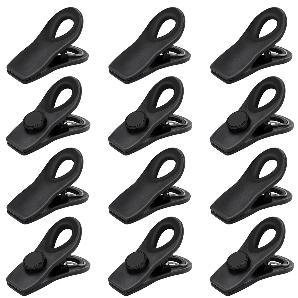TACGEA Chip Clips, Magnetic Bag Clips for Food Storage, 12 Pack, Multicolor