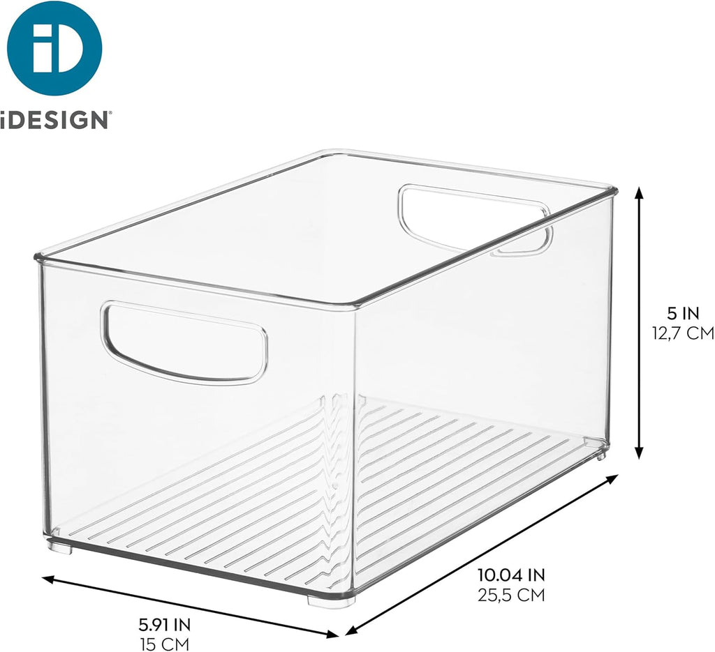iDesign Stackable Clear Plastic Bin