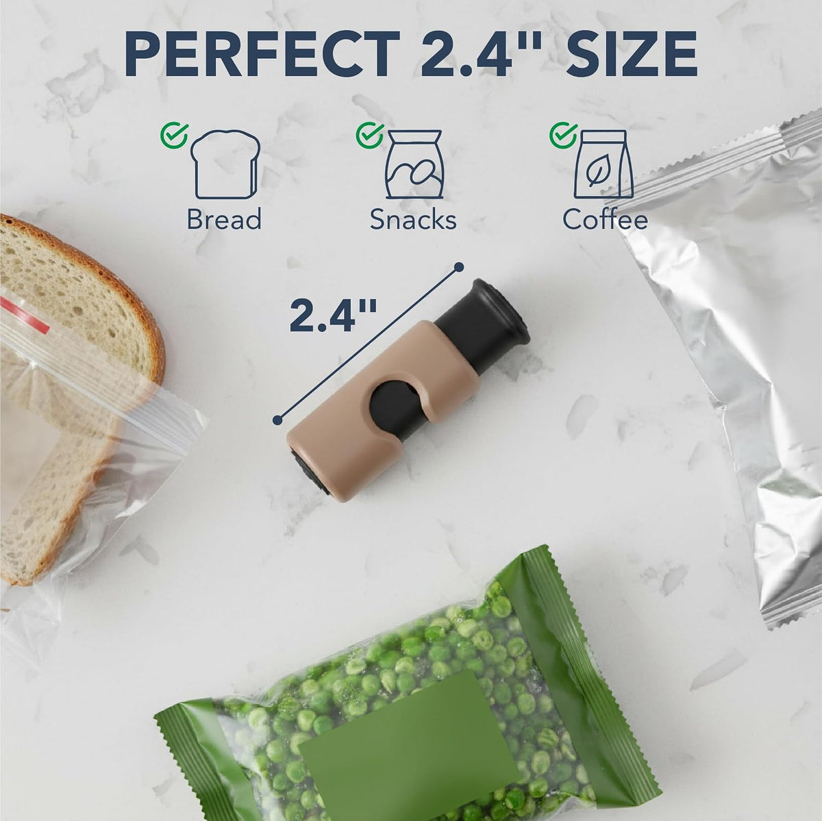 Mr. Pen- Squeeze and Lock Bread Bag Clips, 2.4 Inch, 8 Pack