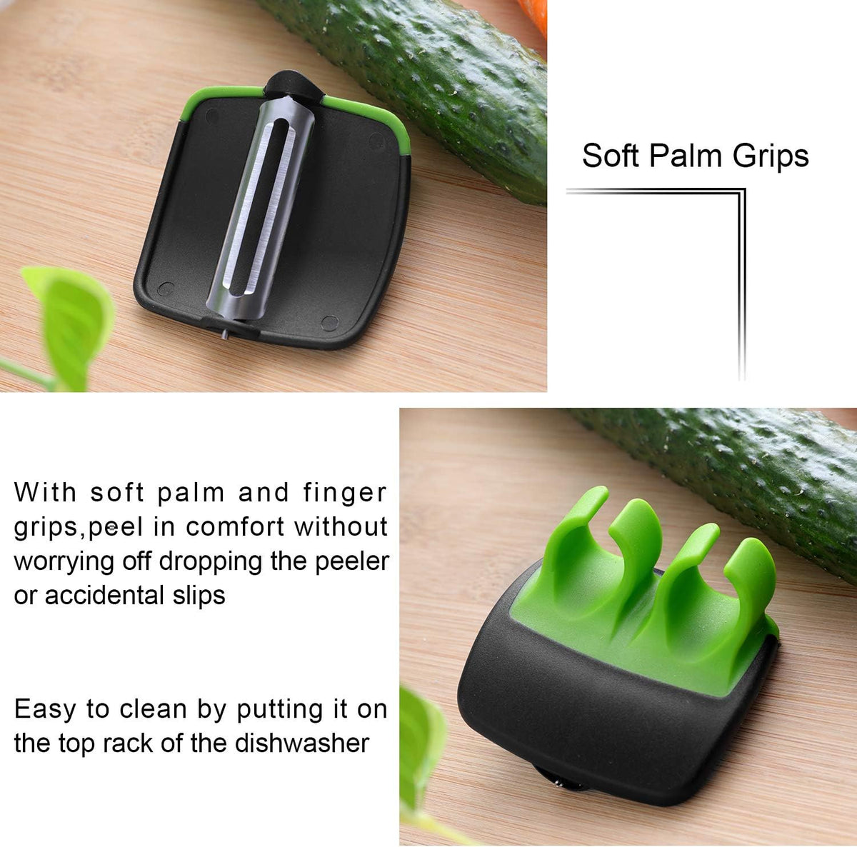 Mudder 4 Pack Finger Peeler Vegetable Fruit Potato Kitchen,Assorted Colors