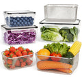 5 PCS Large Fruit storage Containers for Fridge ,Food Storage Containers