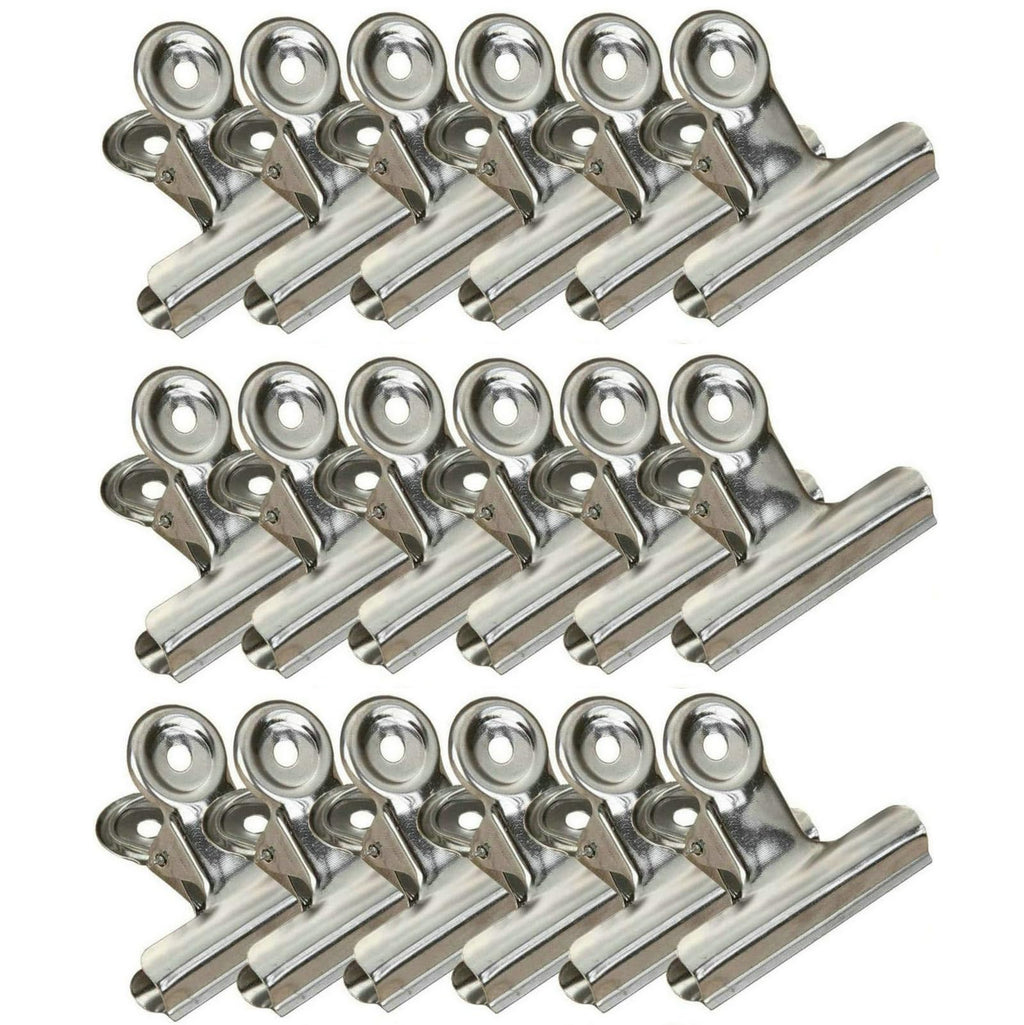 18 Pack Stainless Steel Chip Bag Clips Heavy Duty Food Bags Clamp Clips for Kitchen Office School, 3 Sizes(3In, 2.5In, 2In)