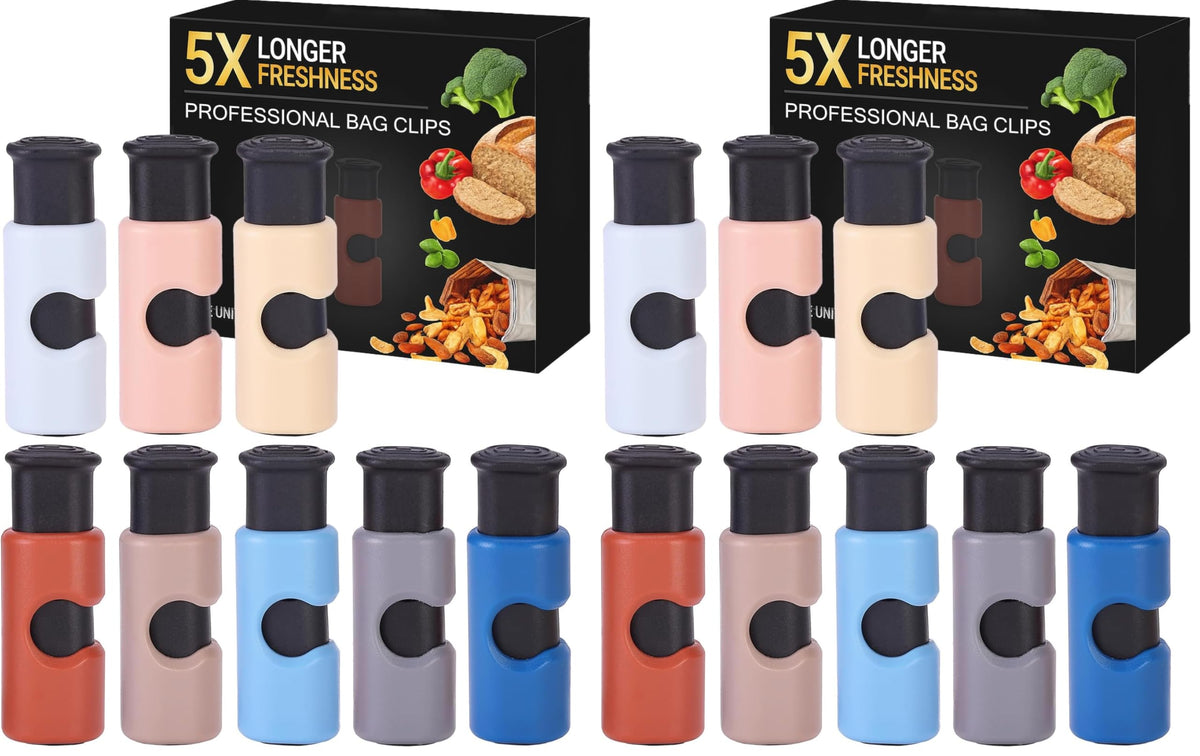 Mr. Pen- Squeeze and Lock Bread Bag Clips, 2.4 Inch, 8 Pack
