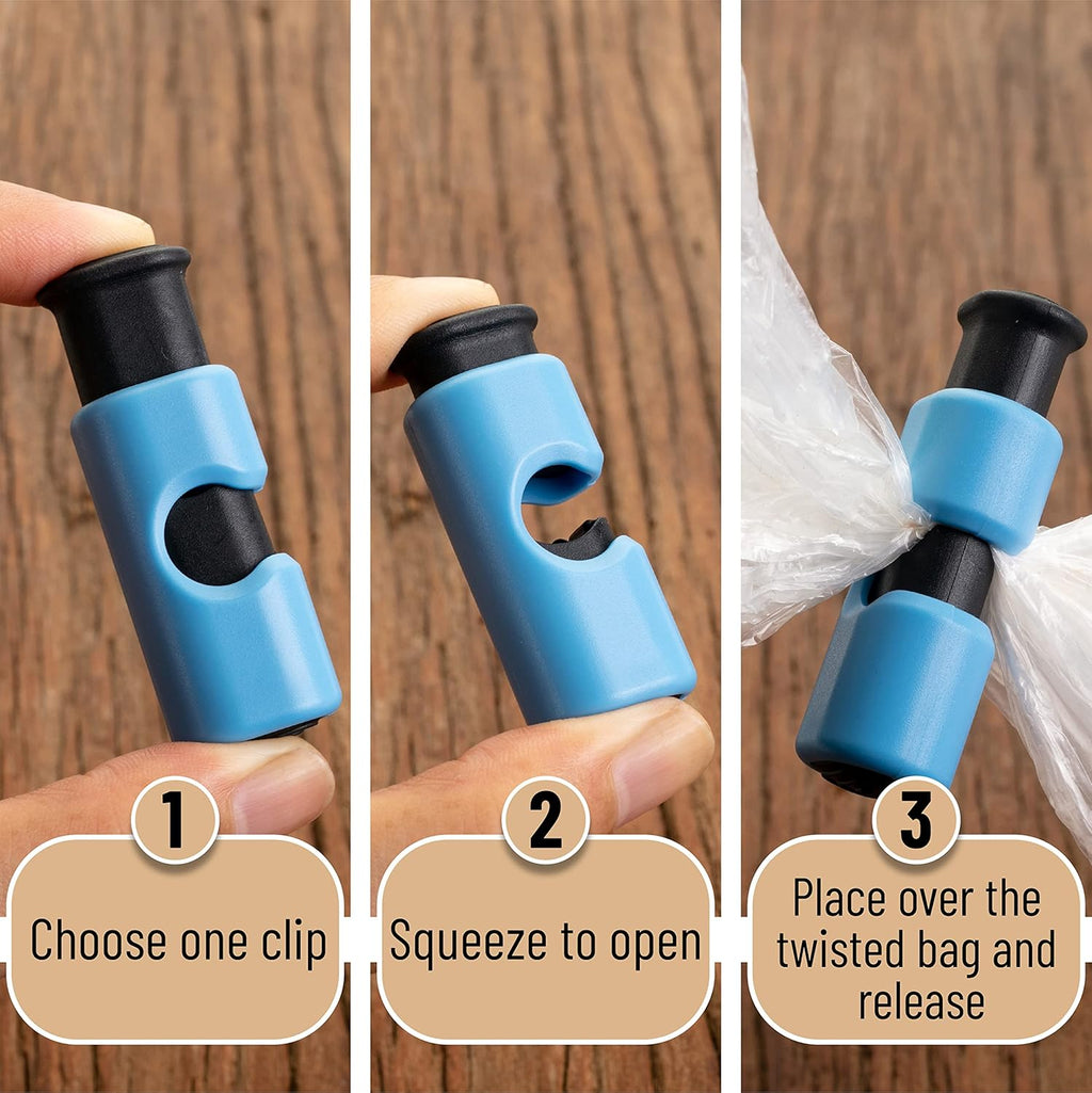Mr. Pen- Squeeze and Lock Bread Bag Clips, 2.4 Inch, 8 Pack