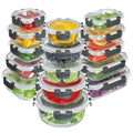 BAYZZ 30 Piece Glass Food Storage Containers Set, Glass Meal Prep Containers with Lids, Airtight Lunch Box, BPA-Free, Microwave, Freezer & Dishwasher Safe