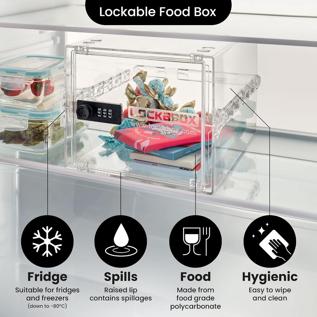 Lockabox One™ 10L Lockable Storage Box and Lock Box with Code (Crystal)